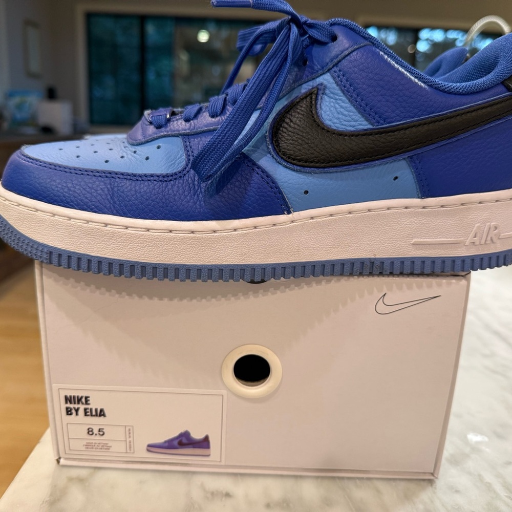 Custom Nike Blue Air Force 1 Sneakers